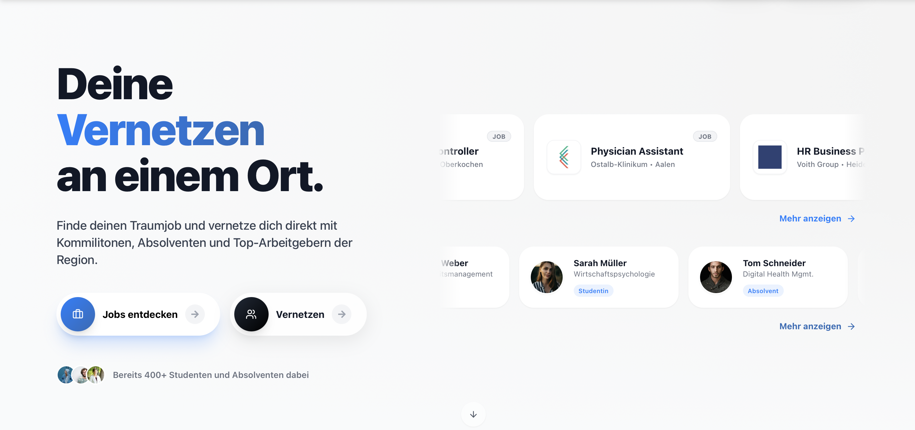 KLICKin Karriereplattform Hochschule Aalen - Stellenbörse und virtuelle Messe für Gesundheitsmanagement